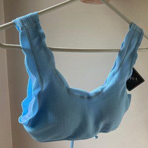 Zaful Bathing Suit Tank Top - Scalloped Detail & Lace-U…